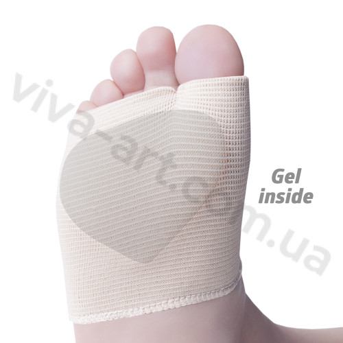 Тканевый бандаж с гелевой подушкой под плюсну, размер на выбор, шт.